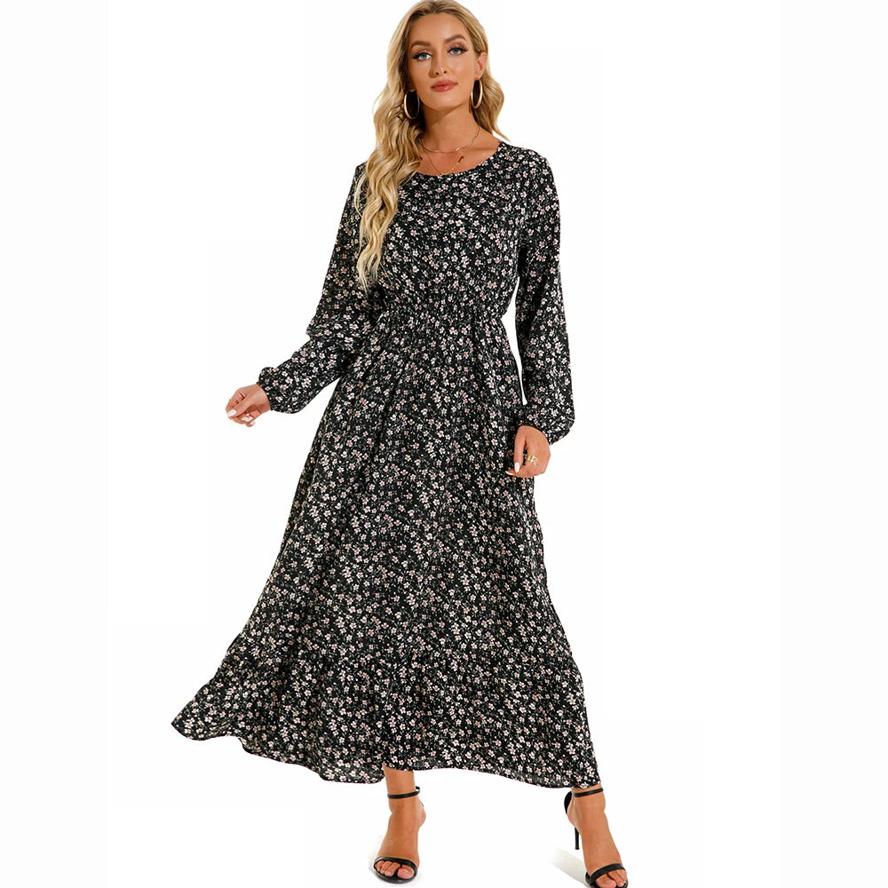 Women's Bohemian Floral Maxi Dress