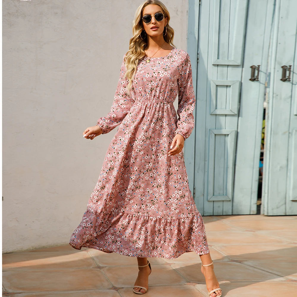 Women's Bohemian Floral Maxi Dress