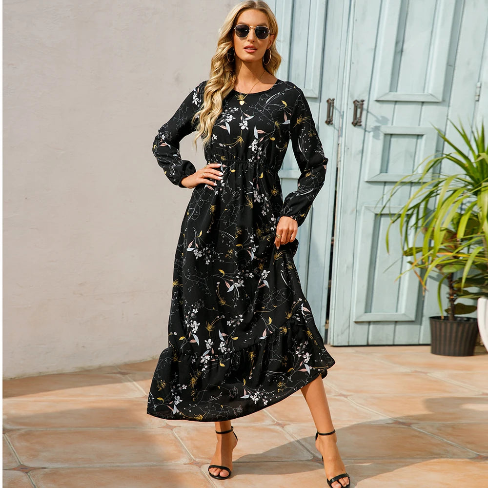 Women's Bohemian Floral Maxi Dress
