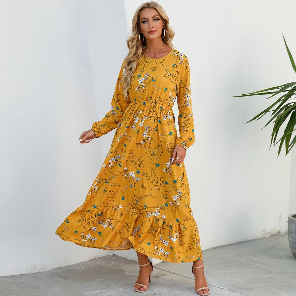 Women's Bohemian Floral Maxi Dress