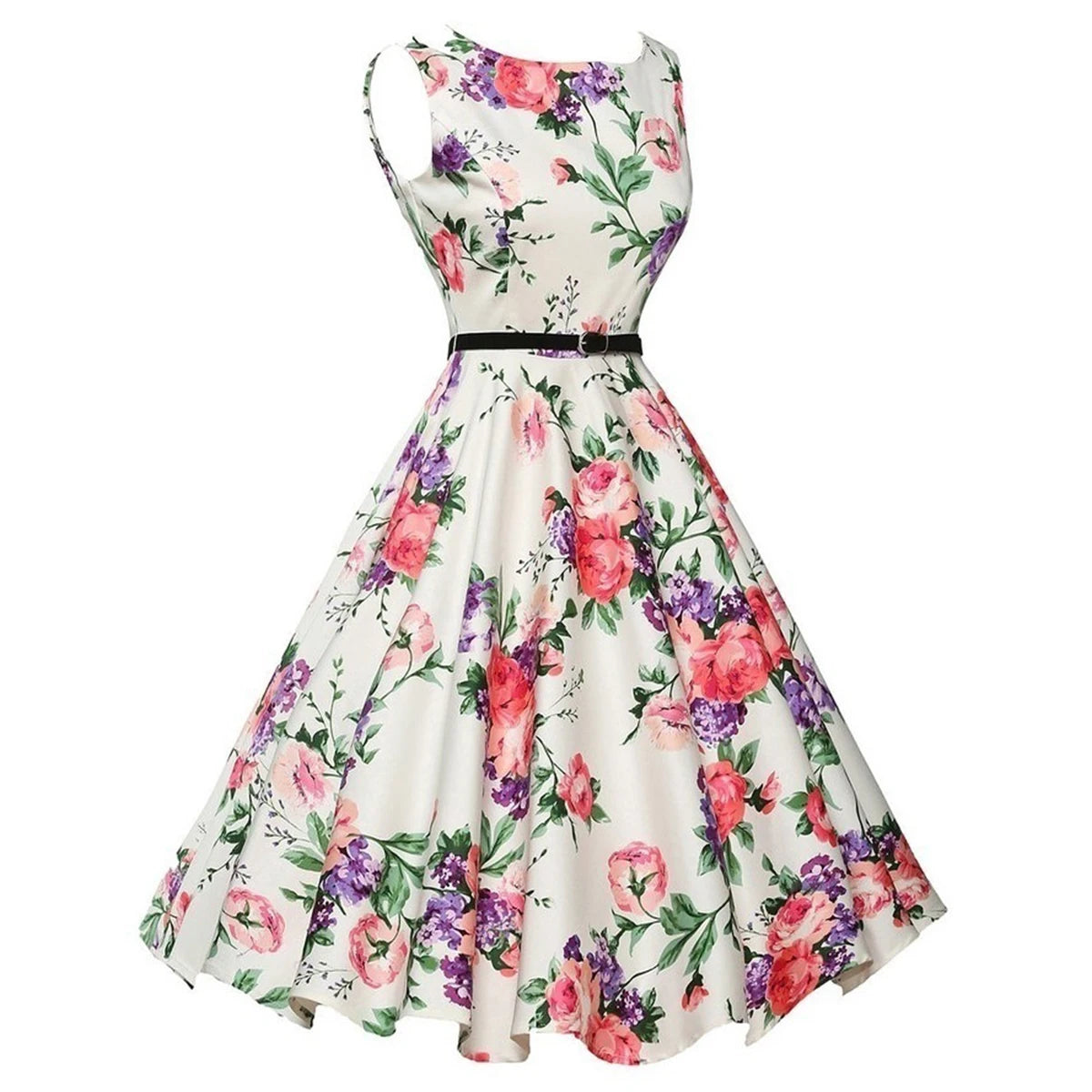Summer Floral Swing Dress