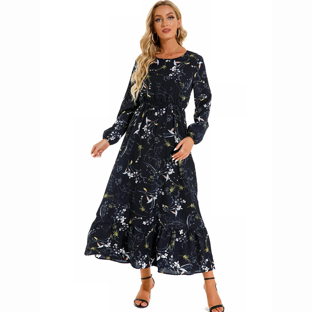 Women's Bohemian Floral Maxi Dress
