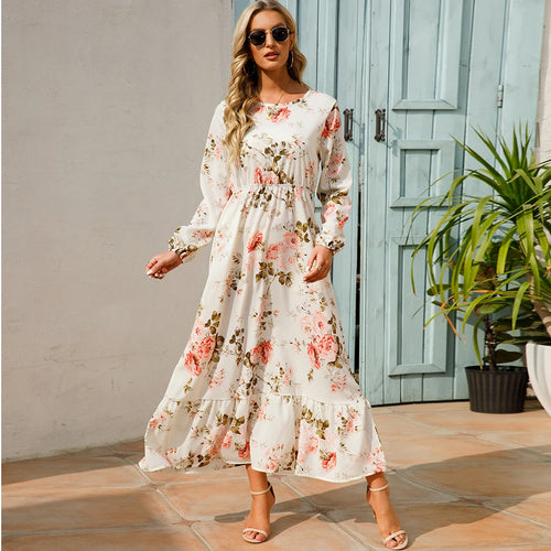 Women's Bohemian Floral Maxi Dress