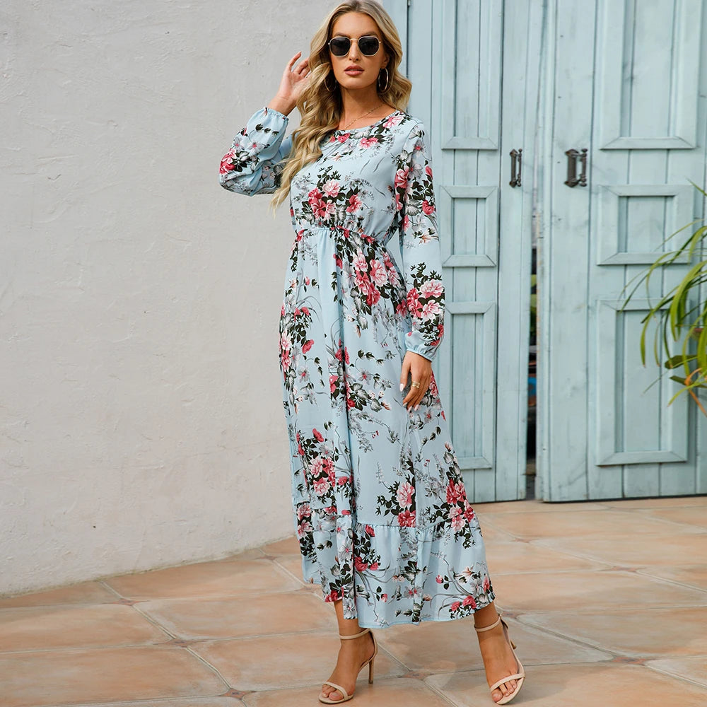 Women's Bohemian Floral Maxi Dress